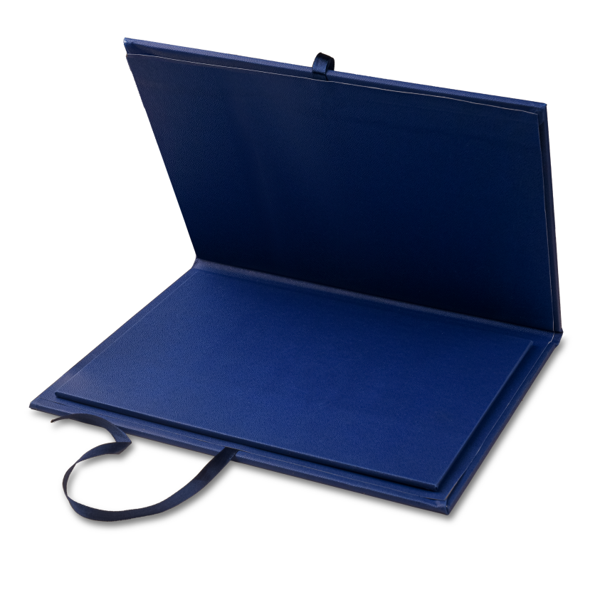 Evelope para Placa de Homenagem Couro - Azul