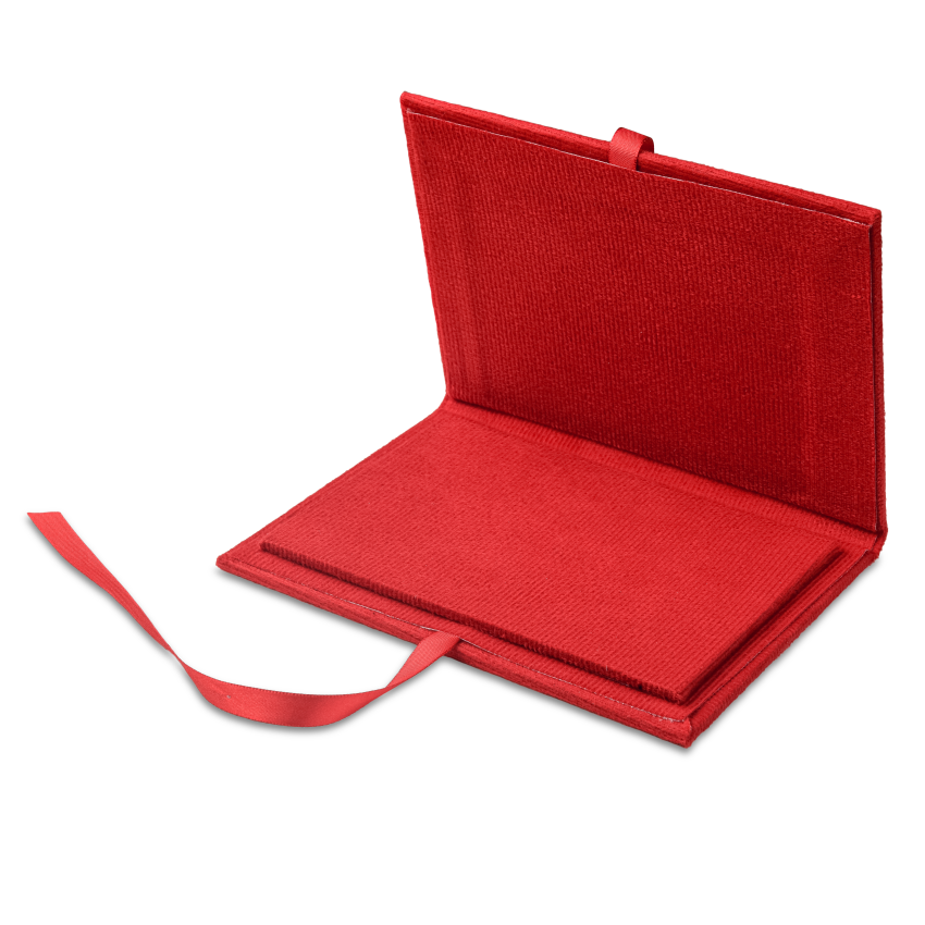 Envelope para Placa de Homenagem Veludo - Vermelho